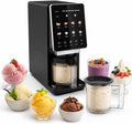 KIKIELF-10-in-1 Ice Cream Maker, 1 x 20 oz Container with Lid, TOP and FULL Modes, Mix-In and Re-Spin, for Gelato, Sorbet, Slushies, Frozen Yogurt, Smoothie Bowls and Frozen Drinks, Black